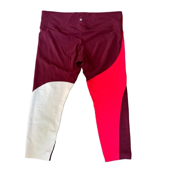 Athleta‎ Asymmetric Elation 7/8 Tight, Red Garnet, Size 1X - Picture 3 of 9